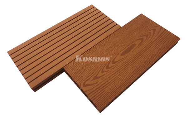 Sàn gỗ nhựa ngoài trời - lỗ vuông - vân gỗ - 3K140V25 - 3M - light wood